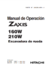 Manual de Operación Excavadora Hitachi Zaxis 160W-210W