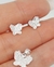 CONJUNTO MARIPOSAS MICROPAVE PLATA 925