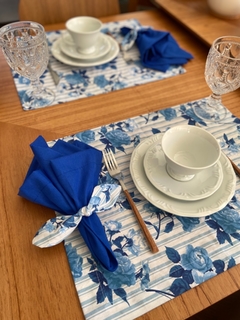 Kit blue flowers - Ateliê Mimos de Mesa