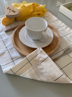 Jogo americano Grid Off White - Ateliê Mimos de Mesa