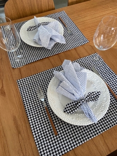 Kit Pied de Poule preto - Ateliê Mimos de Mesa