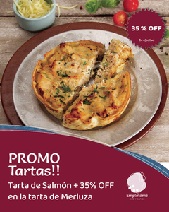 Promo Tarta de Salmón + Tarta de Merluza - comprar online