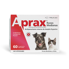 APRAX Razas Medianas Antiparasitario Interno Caja x 60 comprimidos