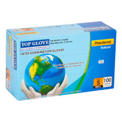 Guantes de látex Top Glove Caja X 100 Unidades
