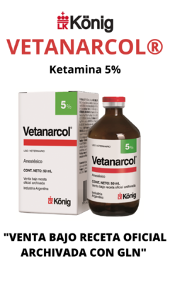 Vetanarcol Ketamina 5% x 50ml. Venta Local