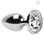 PLUG ANAL TAMANHO (P) DE AÇO INOXIDÁVEL COM CRISTAL ARREDONDADO SEXY IMPORT - comprar online