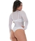 Body em tulle com gola Alice REF BD 2002 - BRANCO - comprar online