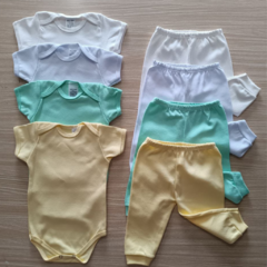 Kit Conjunto Body Bebê e Mijão 8 Pçs Suedine 100% Algodão - comprar online