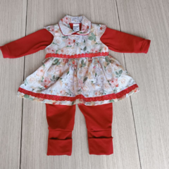 Macacão Longo Com Vestido para Bebê Luxo Menina - comprar online