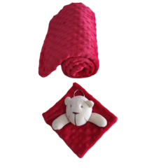 Cobertor Manta Soft com Naninha Vermelho - comprar online