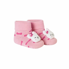 Meia Fun Socks Baby com Aplique Bichinho 3D Coelhinha