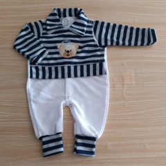 Macacão de Bebê Longo Bordado - Biely Baby | Loja de Bebê Online | Enxoval de Bebe