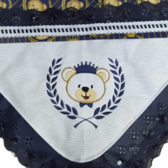 Manta Bebê Acolchoada Bordada e Estampada Forrada 100%Algodão Masculino - comprar online