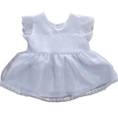 Saída Maternidade Luxo 5 peças 100% Algodão Feminina Branca - Biely Baby | Loja de Bebê Online | Enxoval de Bebe