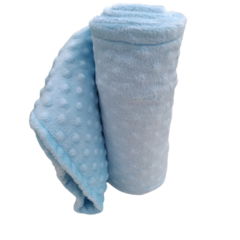 Cobertor Plush Soft Bolinha Luxo antialérgico Azul