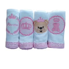 Fralda de Pano para Bebê - Luxo (Kit com 4/UN) Coleção Princesa - comprar online