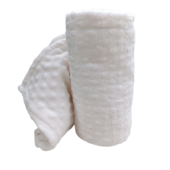 Cobertor Plush Soft Bolinha Luxo antialérgico Marfim