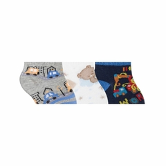 Kit 3 Meias Fun Socks Bebê Estampada - comprar online