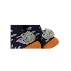 Meia Fun Socks Baby com Aplique Bichinho 3D Jacare - comprar online