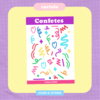 Cartela - Confetes Coloridos