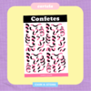 Cartela - Confetes kuromi