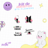 Kit de adesivos - BTS Flowers