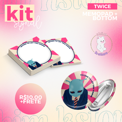 Kit Botton + Memo Pad - Twice