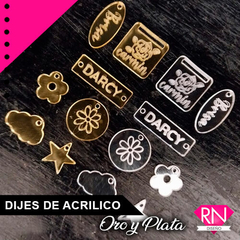 Dijes de acrilico - 1,5 cm - comprar online