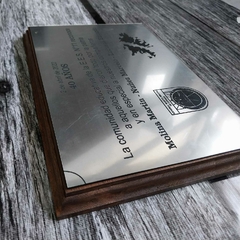 PLACA PROFESIONAL CONMEMORATIVA - DORADA O PLATEADA - 20X30 - comprar online