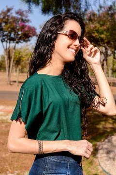 Blusa verde escuro - comprar online