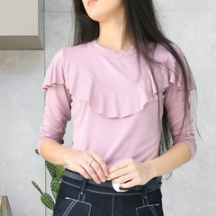 Blusa manga 3/4 com babados