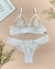 Conjunto de lingerie transparência branco - comprar online