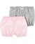 Kit Short Bebê Carter´s 2 Peças Cinza Mescla/Rosa