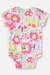 BODY MANGA CURTA EM SUEDINE FLORAL UP BABY 45335 - comprar online