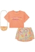 Conjunto de Blusa Boxy Over em Meia Malha e Shorts Saia e Bolsa em Moletom Linho Kukiê 69710 - Lari Baby & Kids