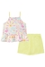 Conjunto de Bata em Air Flow e Shorts Saia em Sarja com Elastano Kukiê 69788 - Lari Baby & Kids