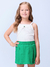 CONJ. BLUSA REGATA E SHORTS SAIA BRANCO/VERDE MOMI H5719 na internet