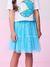 CONJ. BLUSA PEQUENA SEREIA E SAIA TULE DE GLITTER AZUL H5730 - Lari Baby & Kids