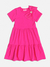 VESTIDO LAÇO COM STRASS PINK MOMI J5889 - Lari Baby & Kids