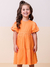 VESTIDO MANGAS BALONE LARANJA SUNSET MOMI J6036 - comprar online