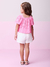 CONJ. BLUSA LAISE ROSA E SHORTS MOMI J6076 - comprar online