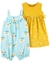 Kit 2 peças Romper e Vestido - Amarelo e Floral