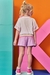 CONJ. BLUSA BOXY OVER E SHORT LARANJA KUKIE 75774 - Lari Baby & Kids