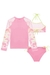 CONJ. BLUSA ML C/ PROTEÇÃO UV 50+ E BIQUINI ROSA NEON KUKIE 75340 - Lari Baby & Kids