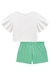 CONJ. BLUSA BOXY E SHORT SAIA VERDE SMILE KUKIE 74166 - loja online