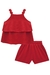 CONJ. BLUSA E SHORTS EM AIR FLOW VERMELHO 77940 - Lari Baby & Kids