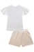 CONJ. BLUSA E SHORTS EM MOLETOM LINHO URSINHO OFF WHITE KUKIE 7797 - Lari Baby & Kids