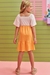 VESTIDO EM COTTON LINHO FLOWERS AND SUN LARANJA KUKIE 76967 na internet