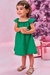 VESTIDO EM TRICOLINE VERDE KUKIE 77487