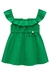 VESTIDO EM TRICOLINE VERDE KUKIE 77487 - comprar online